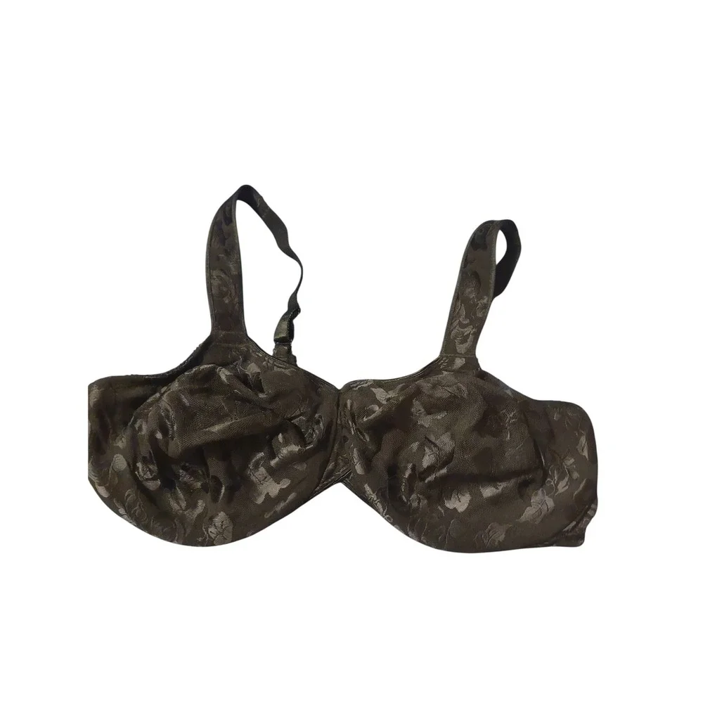 Wacoal The Awareness Bra 85567 Black Floral‎ Jacquard Underwire 44D NWT